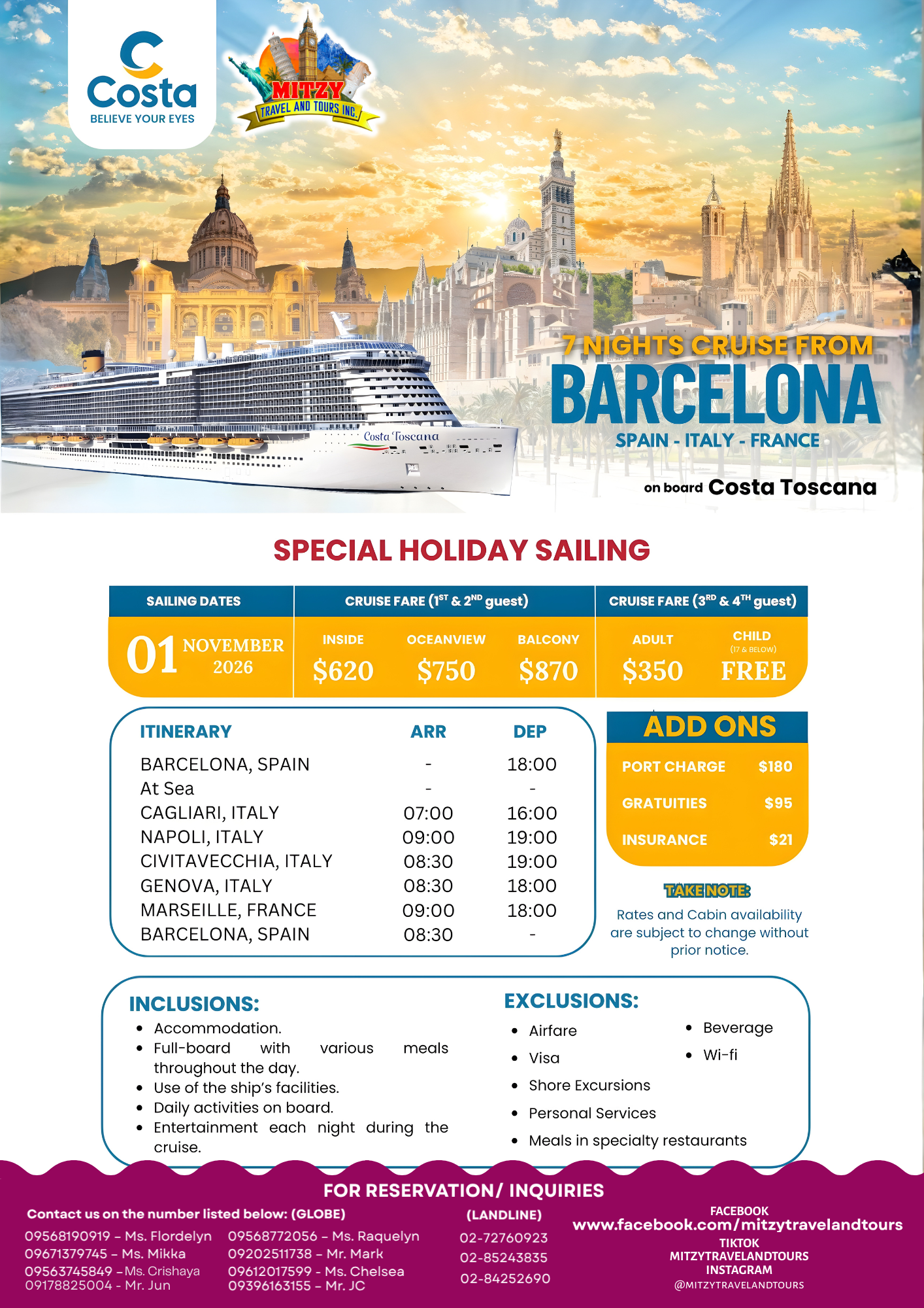 CRUISE BARCELONA HOLYWEEK FLYERS
